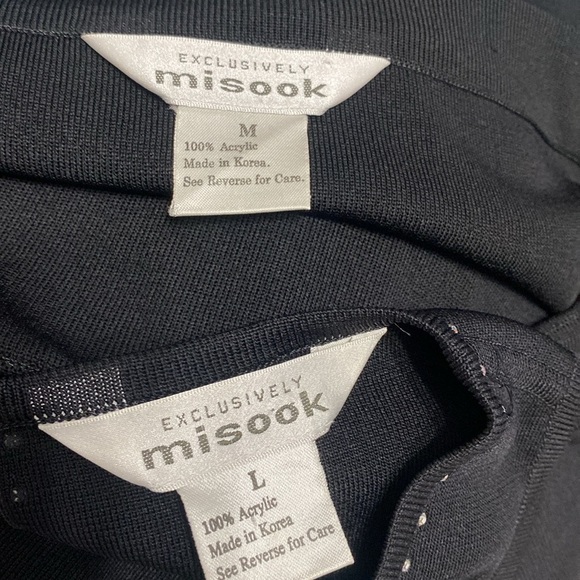 Misook Black Knit Top with Sparkling Details and skirt set - Picture 6 of 6